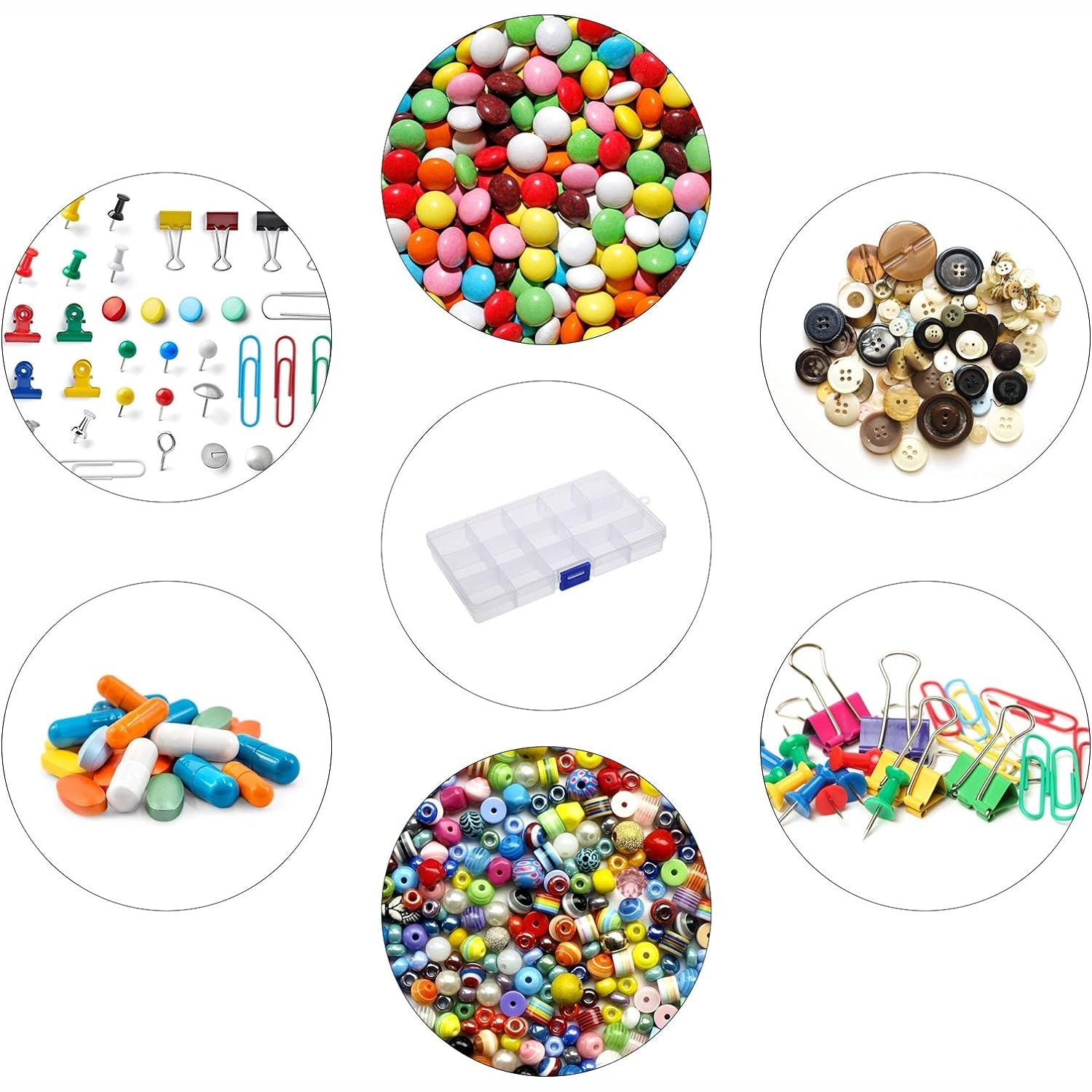 12912 15 Grids Jewelry Organizer Plastic Jewelry Organizer Box Clear Jewelry Organizer Box Plastic Bead Organizers with Adjustable Dividers for Herbs Pills Bead, Jewelry, and Other Small Item (1 Pc) 12912 15 Grids Jewelry Organizer Plastic Jewelry Organizer Box Clear Jewelry Organizer Box Plastic Bead Organizers with Adjustable Dividers for Herbs Pills Bead, Jewelry, and Other Small Item (1 Pc)